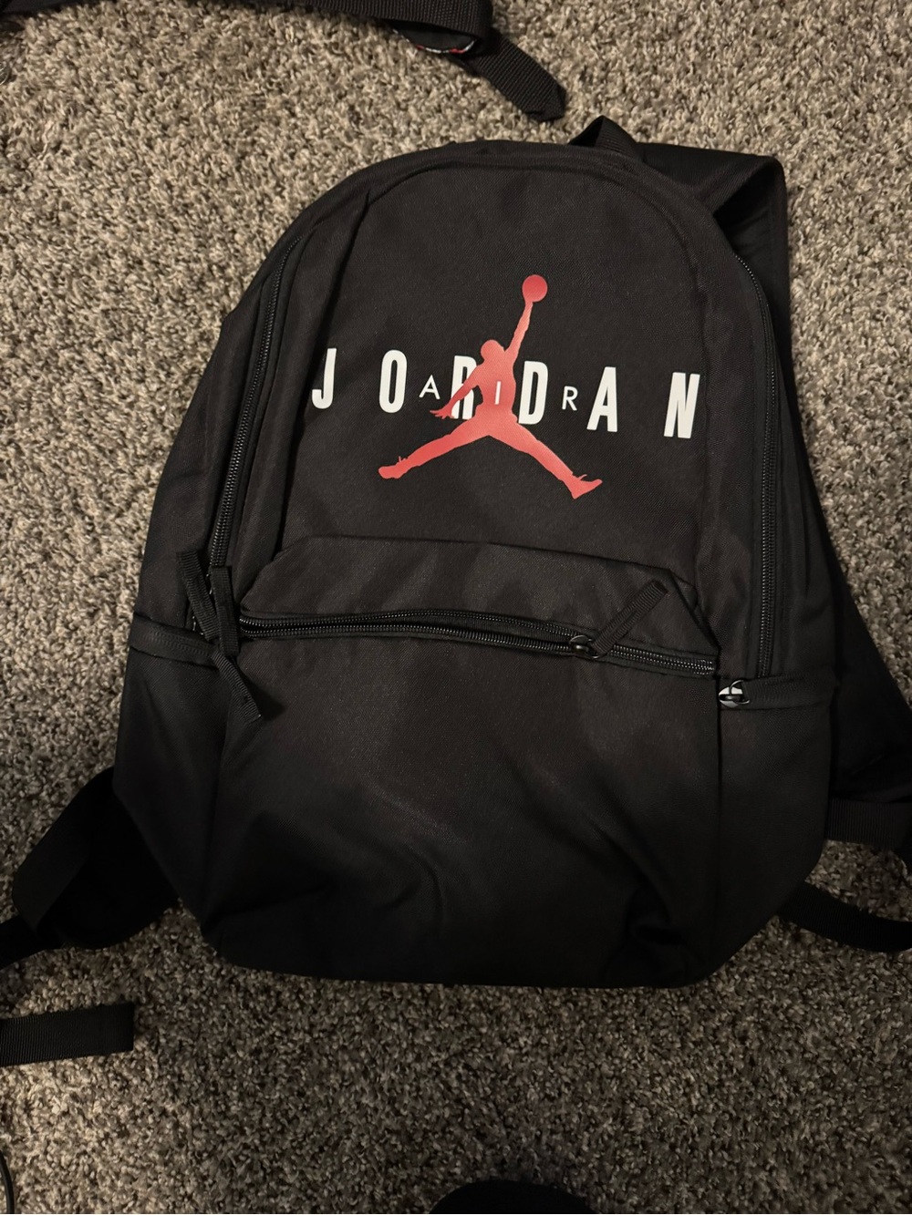Jordan Black Backpack with Red Jumpman
